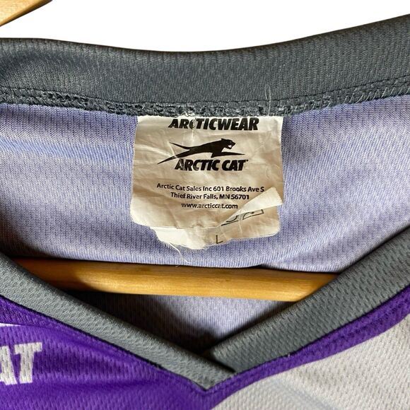 Vintage 90s Arctic Cat Team Racing Jersey Graphic Snowmobile Arcticwear -Large - Picture 3 of 6